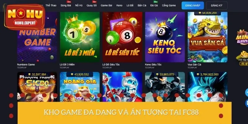 Top các siêu phẩm cá cược hot nhất FC88