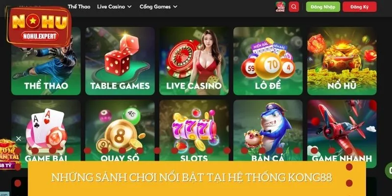 Top các siêu phẩm cá cược được yêu thích tại KONG88