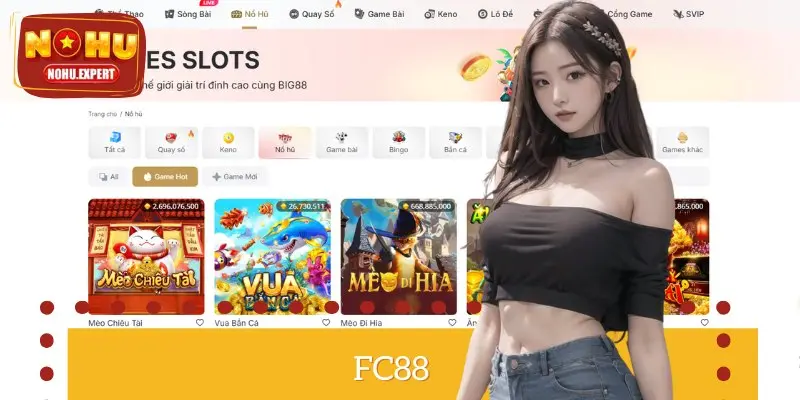 FC88 sở hữu đồ họa đẹp mắt cùng tỷ lệ RTP Nổ Hũ ổn định