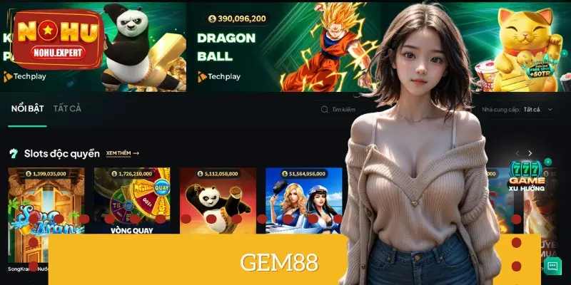 GEM88 mang đến các trò chơi Slot đa dạng với phần thưởng phong phú
