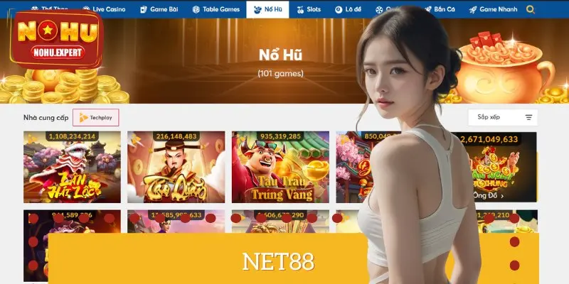 NET88 đem đến giao diện Nổ Hũ thân thiện cùng tỷ lệ RTP cao
