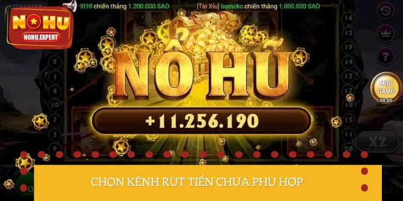 Sử dụng phương thức rút tiền chưa chính xác